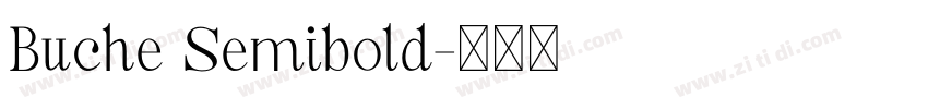 Buche Semibold字体转换
